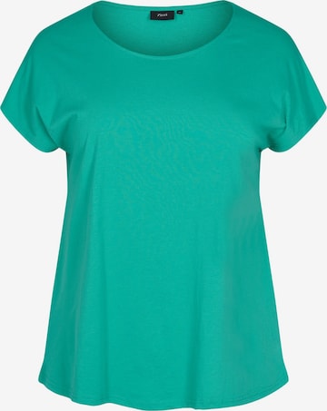 Zizzi Shirt 'Katja' in Green: front