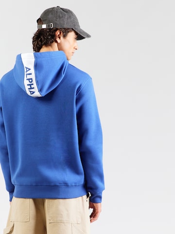 ALPHA INDUSTRIES Regularny krój Bluzka sportowa 'Red Stripe' w kolorze niebieski