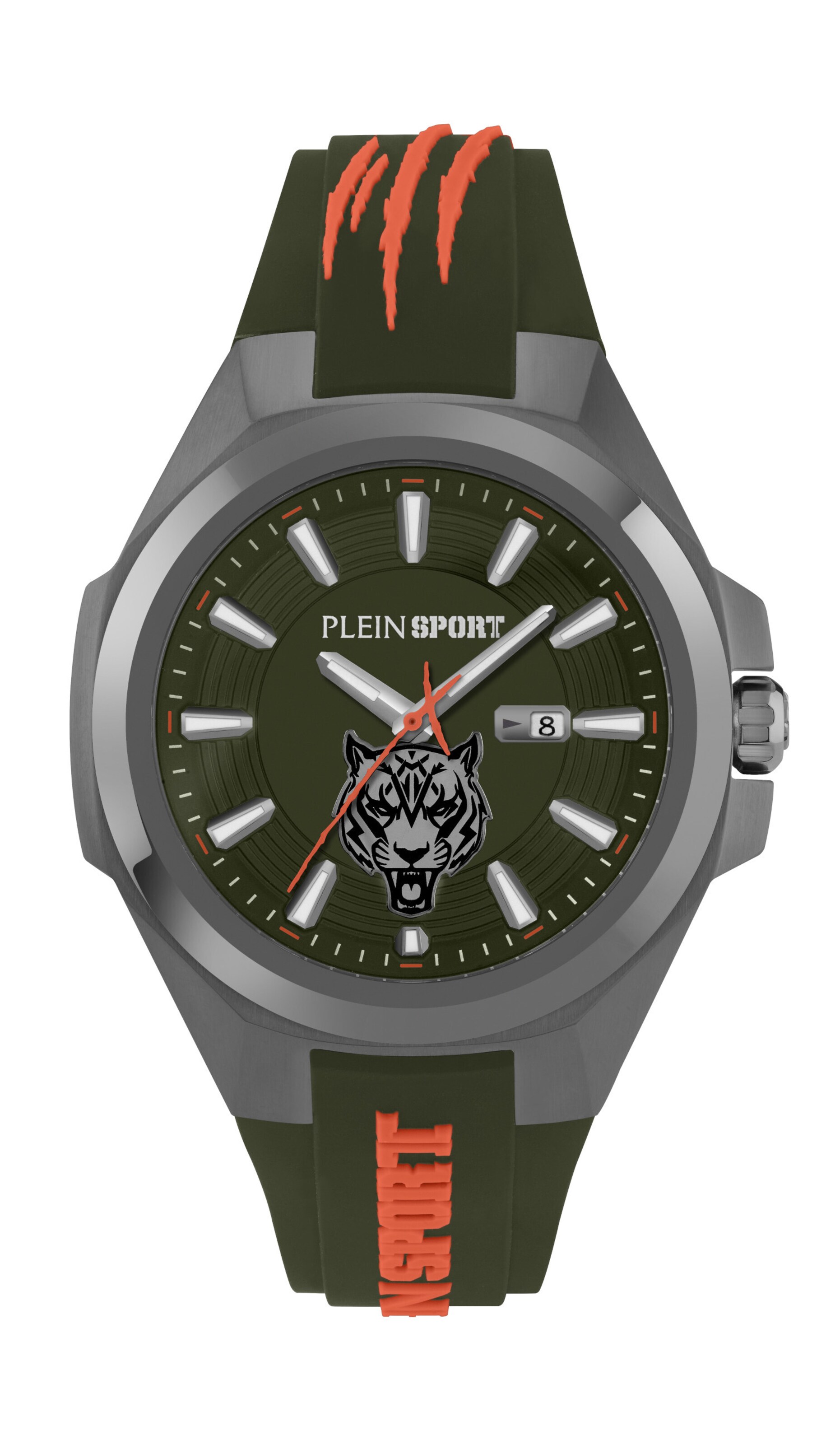 Plein Sport Analogt ur ' TIGERMASTER ' i grøn: forside
