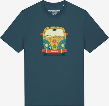 Watapparel Shirt ' Hippies Bus ' in Blauw: voorkant