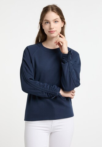 DreiMaster Maritim - Sweatshirt 'Bridgeport' em azul: frente