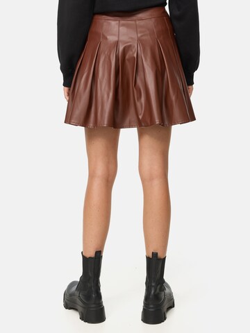 Threadbare Skirt 'Liz' in Brown