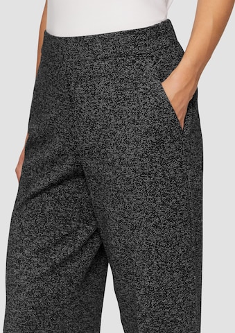 s.Oliver Wide Leg Hose in Schwarz