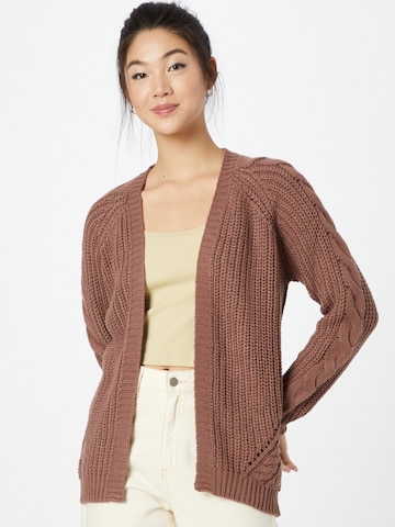 ABOUT YOU Knit Cardigan 'Saphira' in Red: front