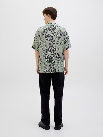 JJ Rebel Comfort fit Overhemd 'JREBBLOOM RESORT' in Groen