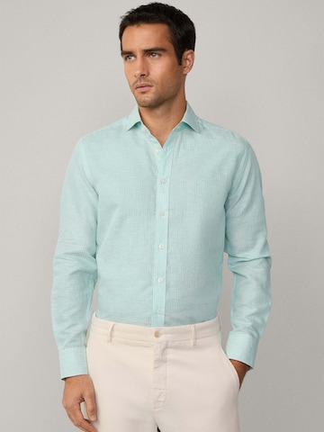 Hackett London Regular Fit Hemd in Grün: Vorderseite