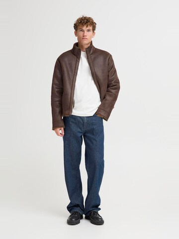 Casual Friday Lederimitatsjacke ' CFMACKSEN ' in Braun