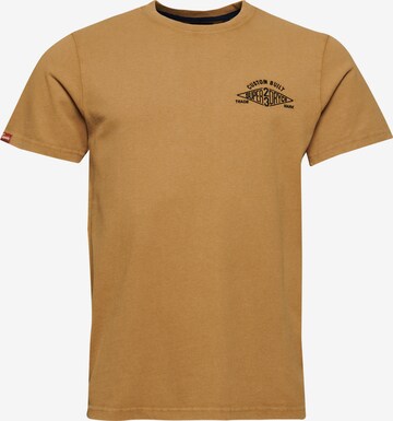 T-Shirt Superdry en marron : devant