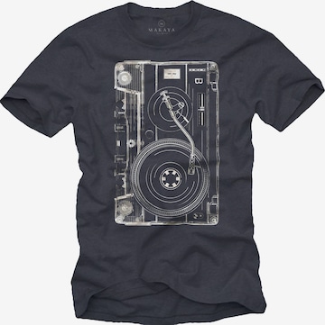 MAKAYA Shirt 'Tape B Side' in Grey: front