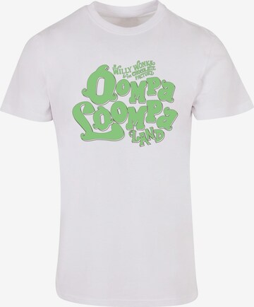 T-Shirt 'Willy Wonka And The Chocolate Factory - Oompa Loompa Land' ABSOLUTE CULT en blanc : devant