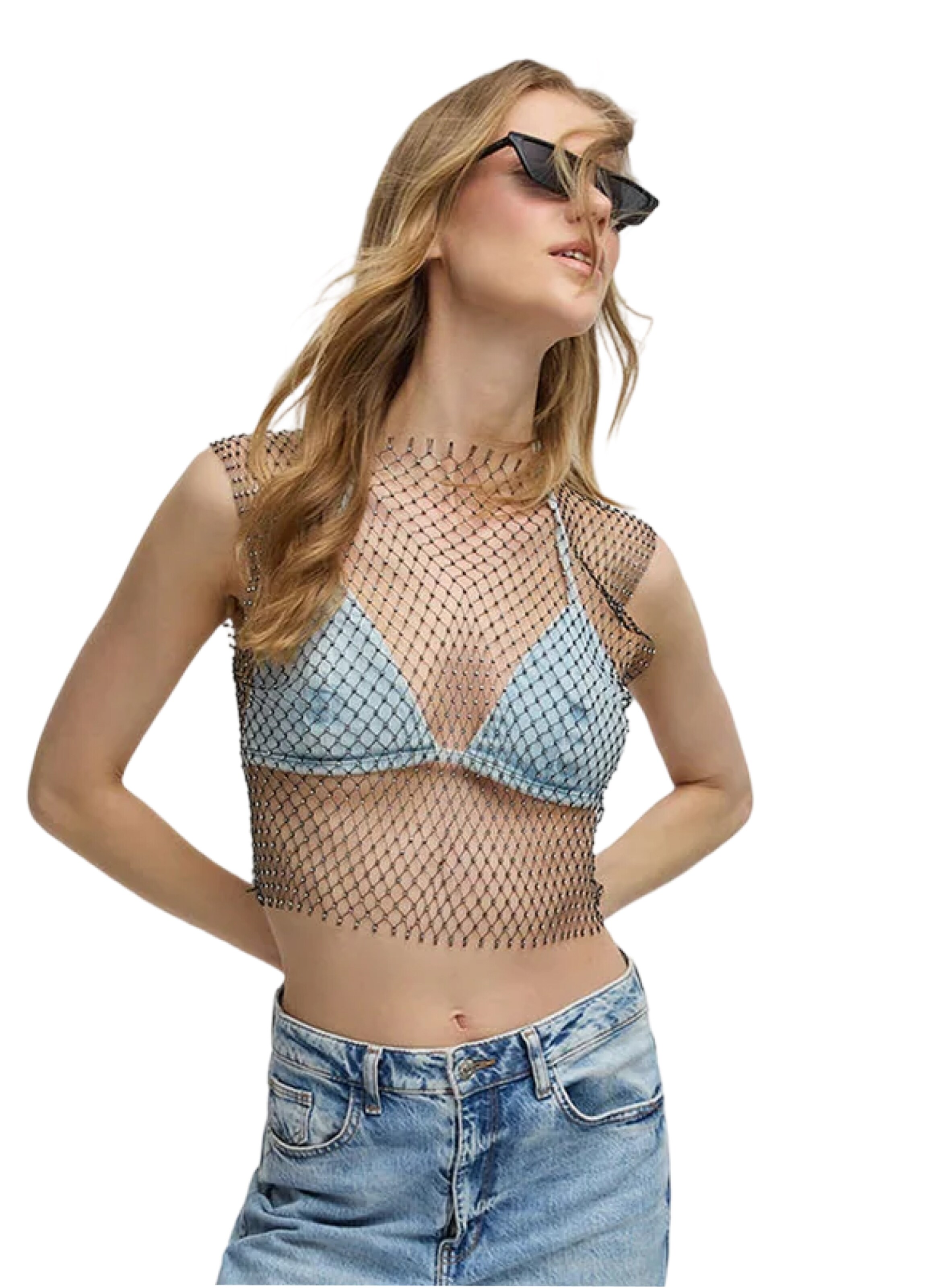 No Matter What Sporttop in Blau: Vorderseite