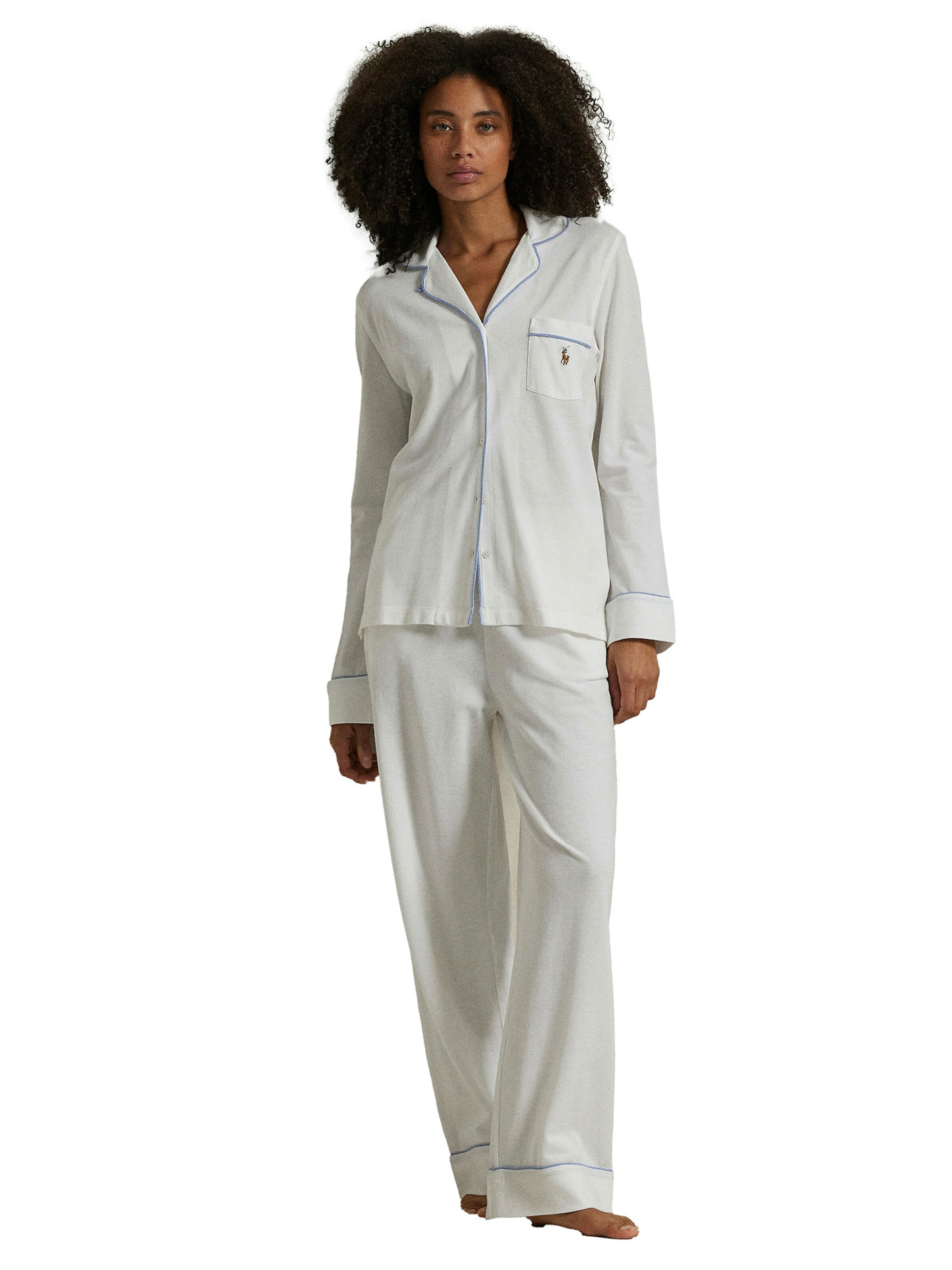 Pyjama ' Knit Oxford ' Polo Ralph Lauren en blanc : devant