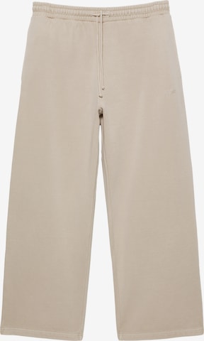 Pull&BearWide Leg/ Široke nogavice Hlače - bež boja: prednji dio