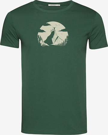 Maglietta 'Guide Nature Clouds Ride' di GREENBOMB in verde: frontale