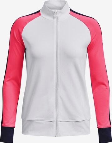 UNDER ARMOUR Athletic Zip-Up Hoodie in White: front