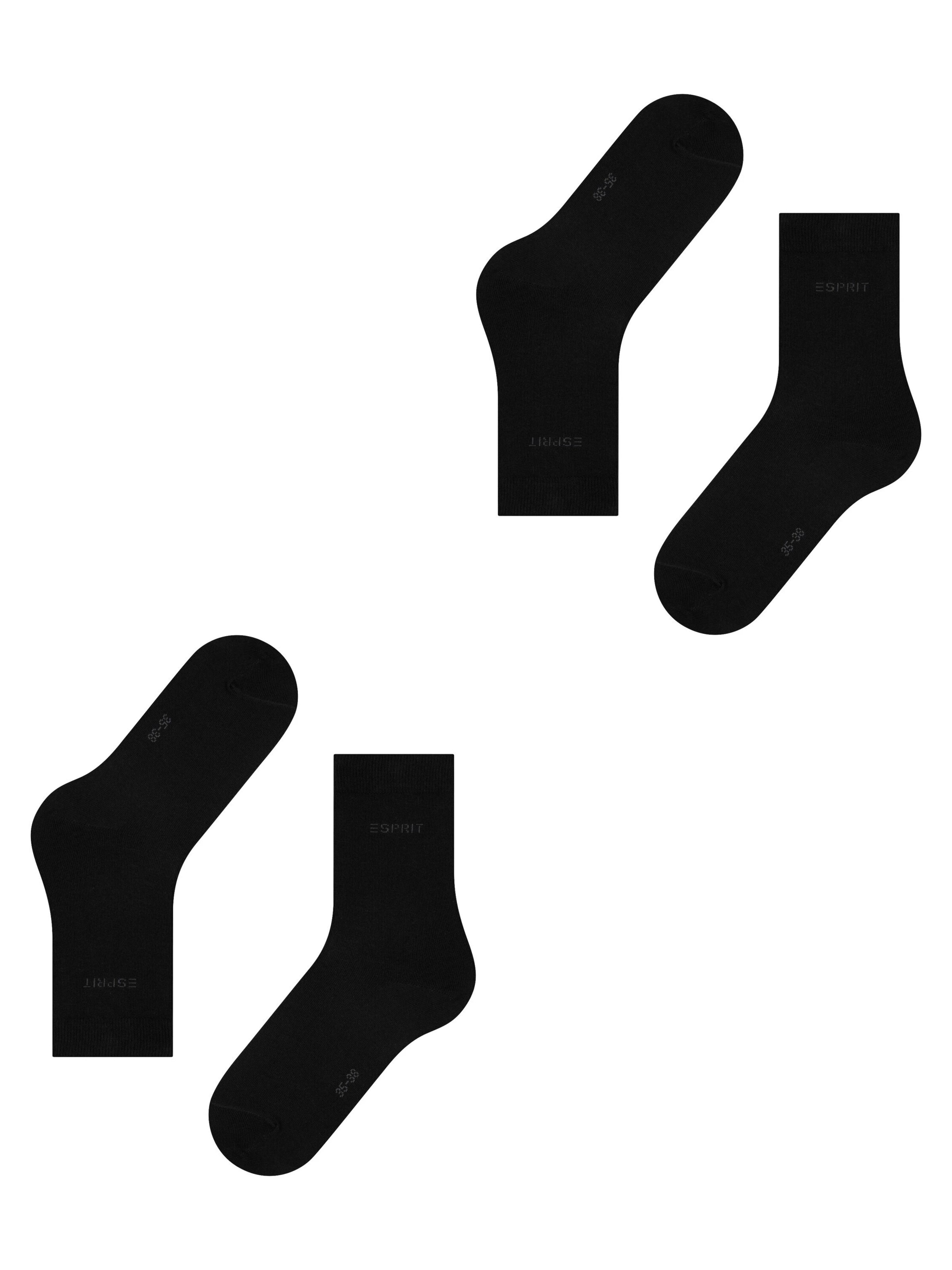 ESPRIT Socks 'Uni 2-Pack' in Black