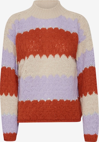 ICHI Sweater 'Hosansa Ls3' in Beige: front