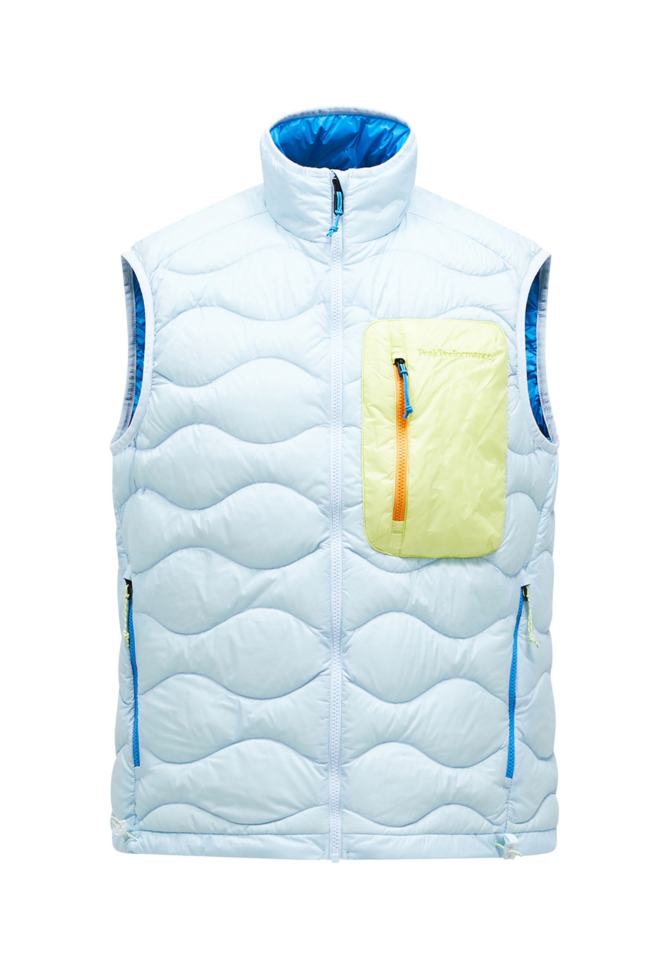 PEAK PERFORMANCE Daunenweste M Helium Utility Down Vest in Blau: Vorderseite