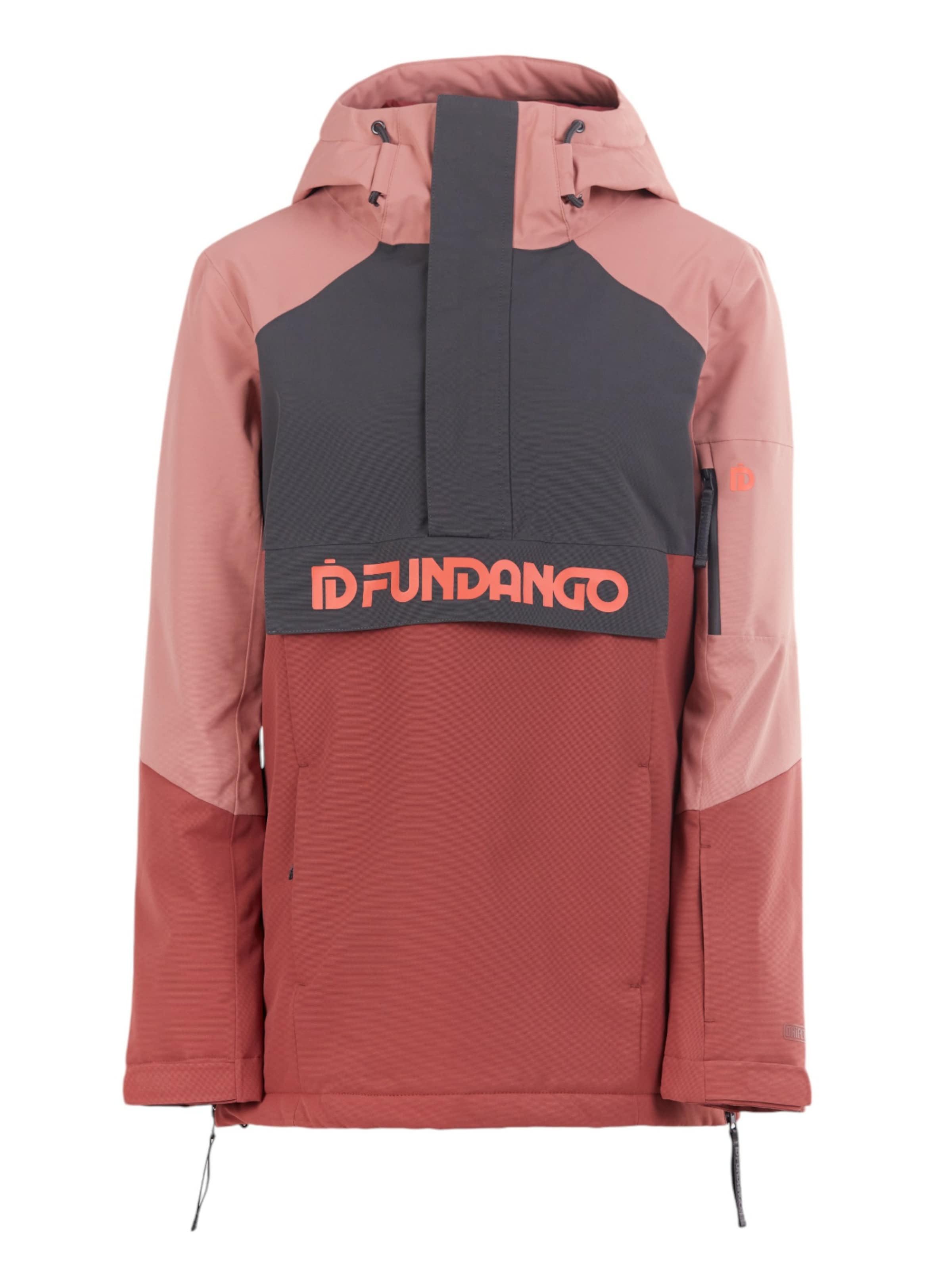 Fundango Outdoor jacket 'Birch ECO Logo Anorak' in Pink: front