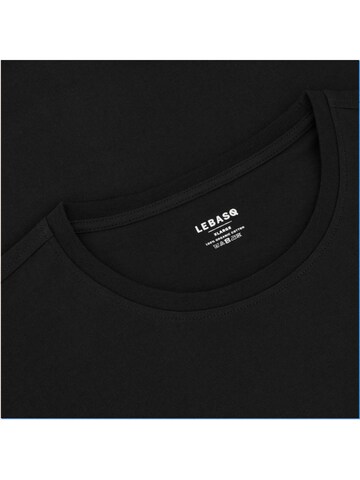 LEBASQ Shirt 'The Baker Crew Neck' in Zwart