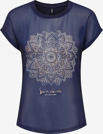ONLY T-Shirt 'Aria' in Blau: predná strana