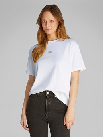balts Calvin Klein Jeans T-Krekls: no priekšpuses