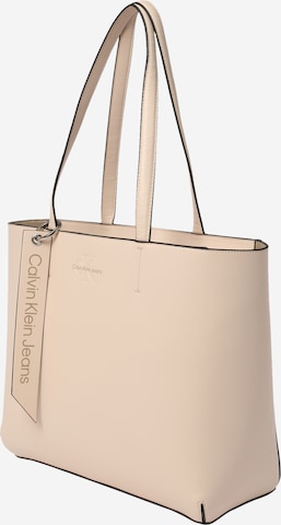 Calvin Klein Jeans Shopper táska - bézs: elől
