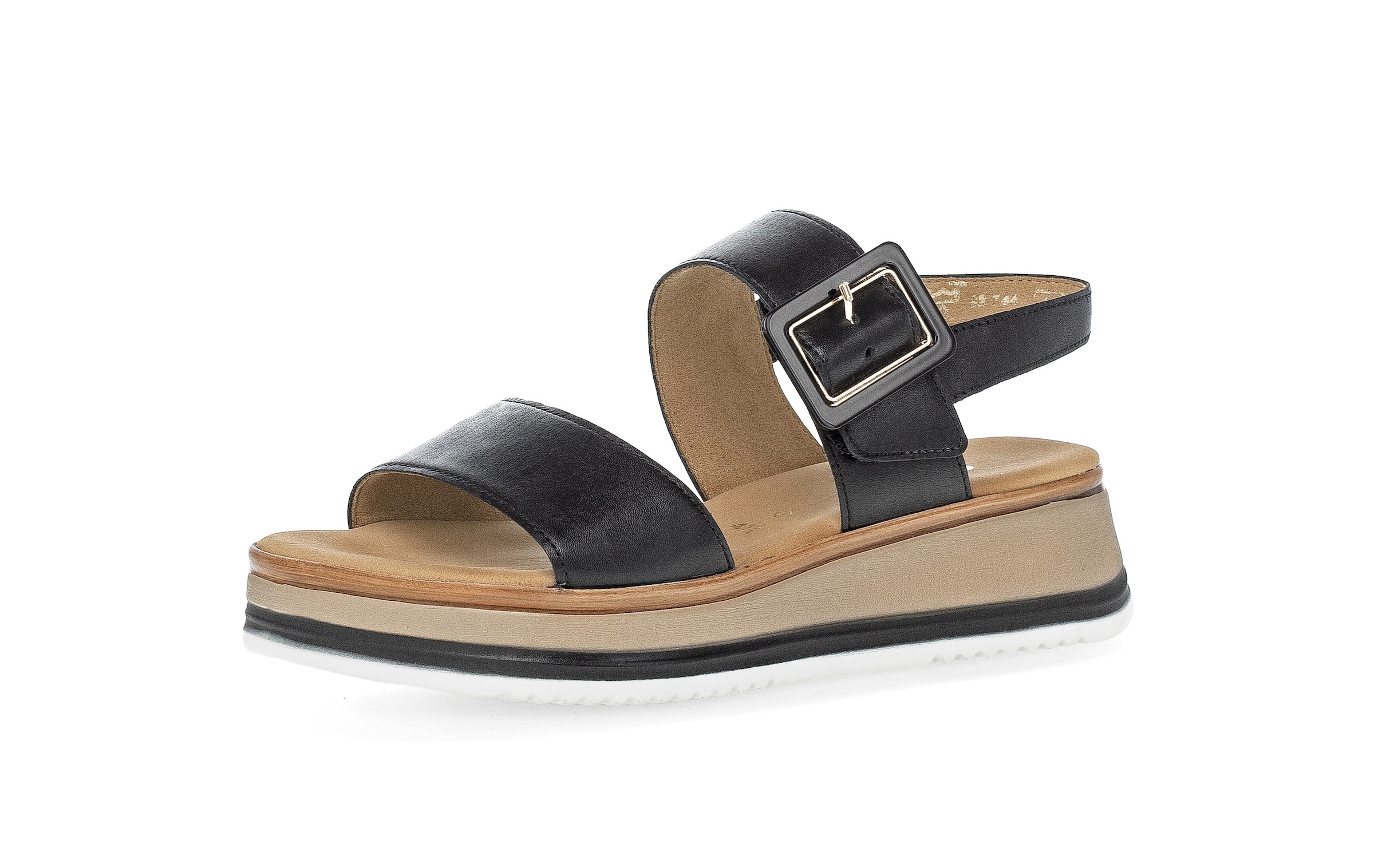 Sandales GABOR en noir : devant