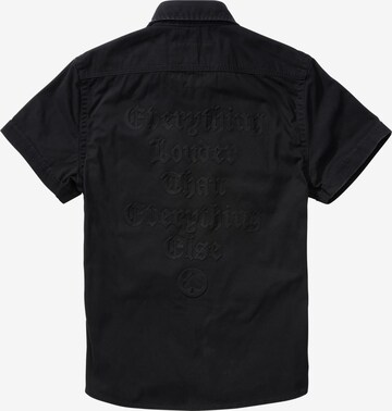 Brandit Regular fit Button Up Shirt in Black