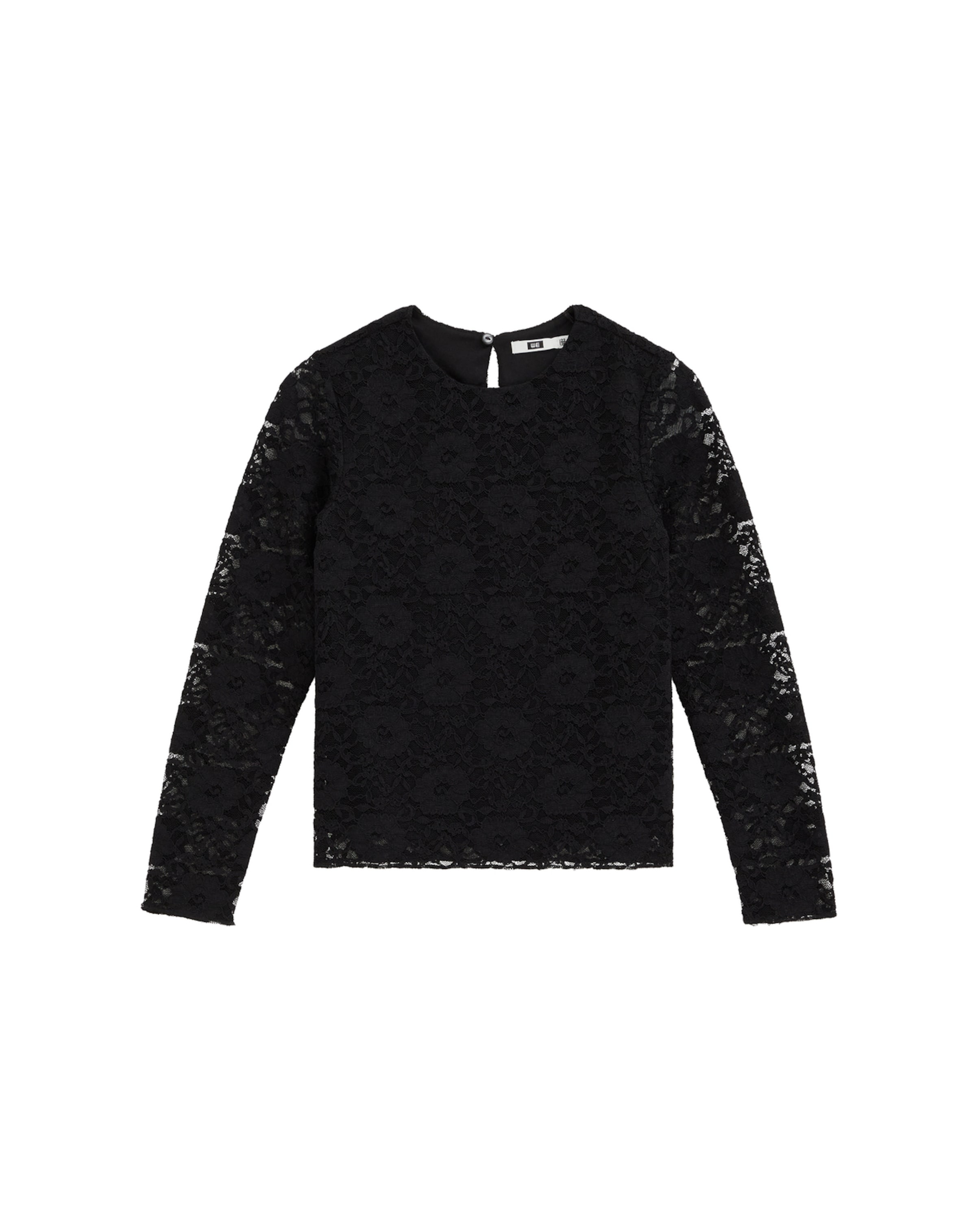 WE Fashion Shirt in Zwart: voorkant