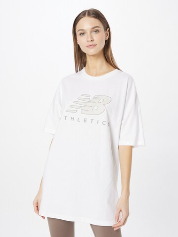 new balance Shirt 'Athletics' in Weiß: predná strana