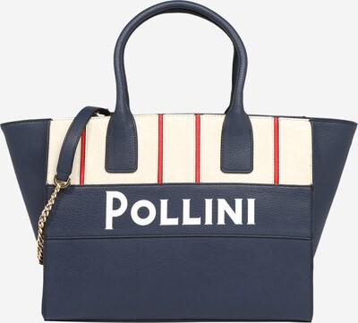 POLLINI Handtasche in creme / navy / rot / weiß, Produktansicht