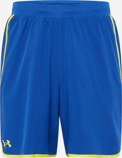 UNDER ARMOUR Pantalon de sport 'HIIT' en bleu / jaune, Vue avec produit