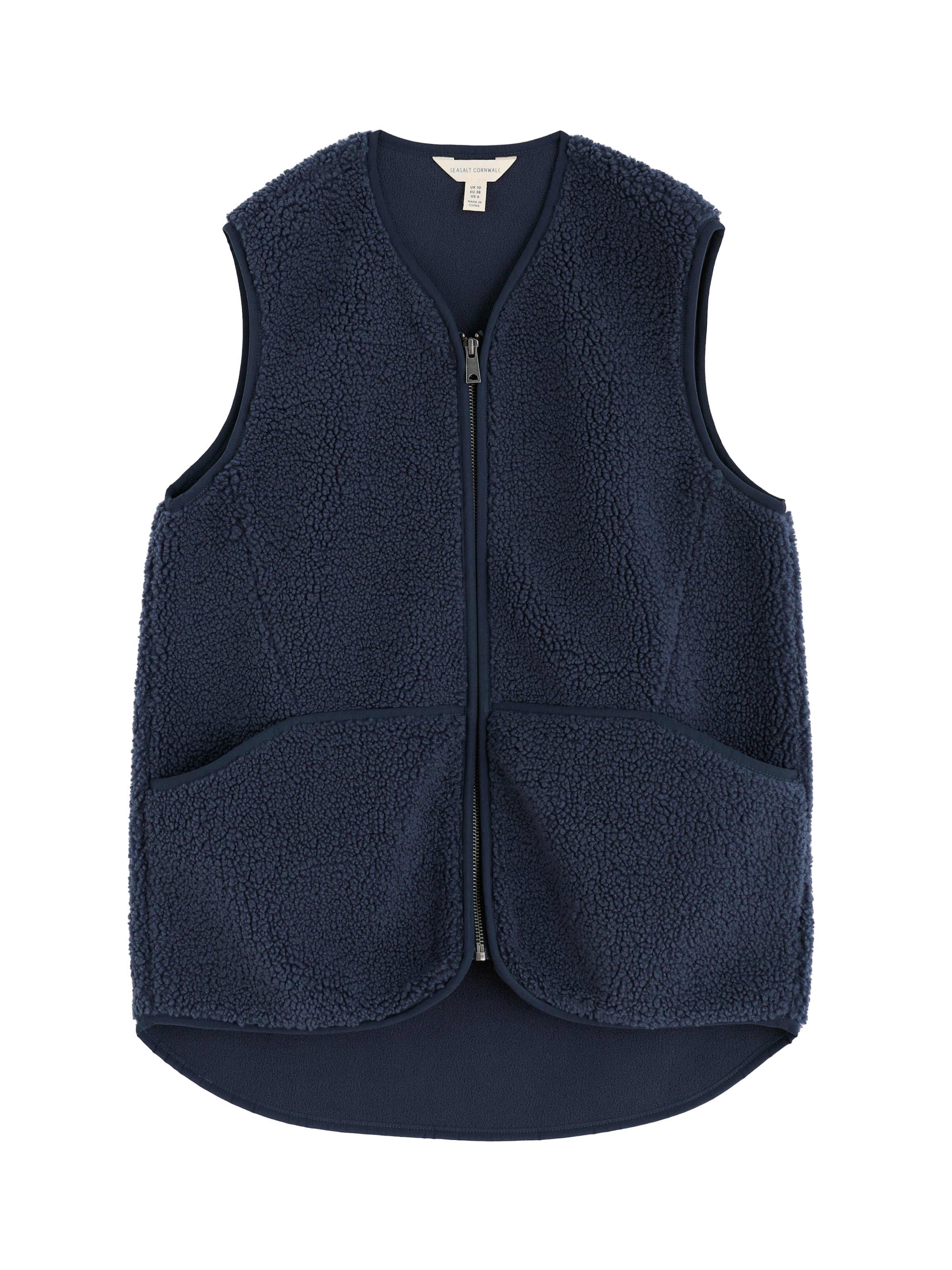 Seasalt Cornwall Bodywarmer 'Sea Buckthorne' in Blauw: voorkant