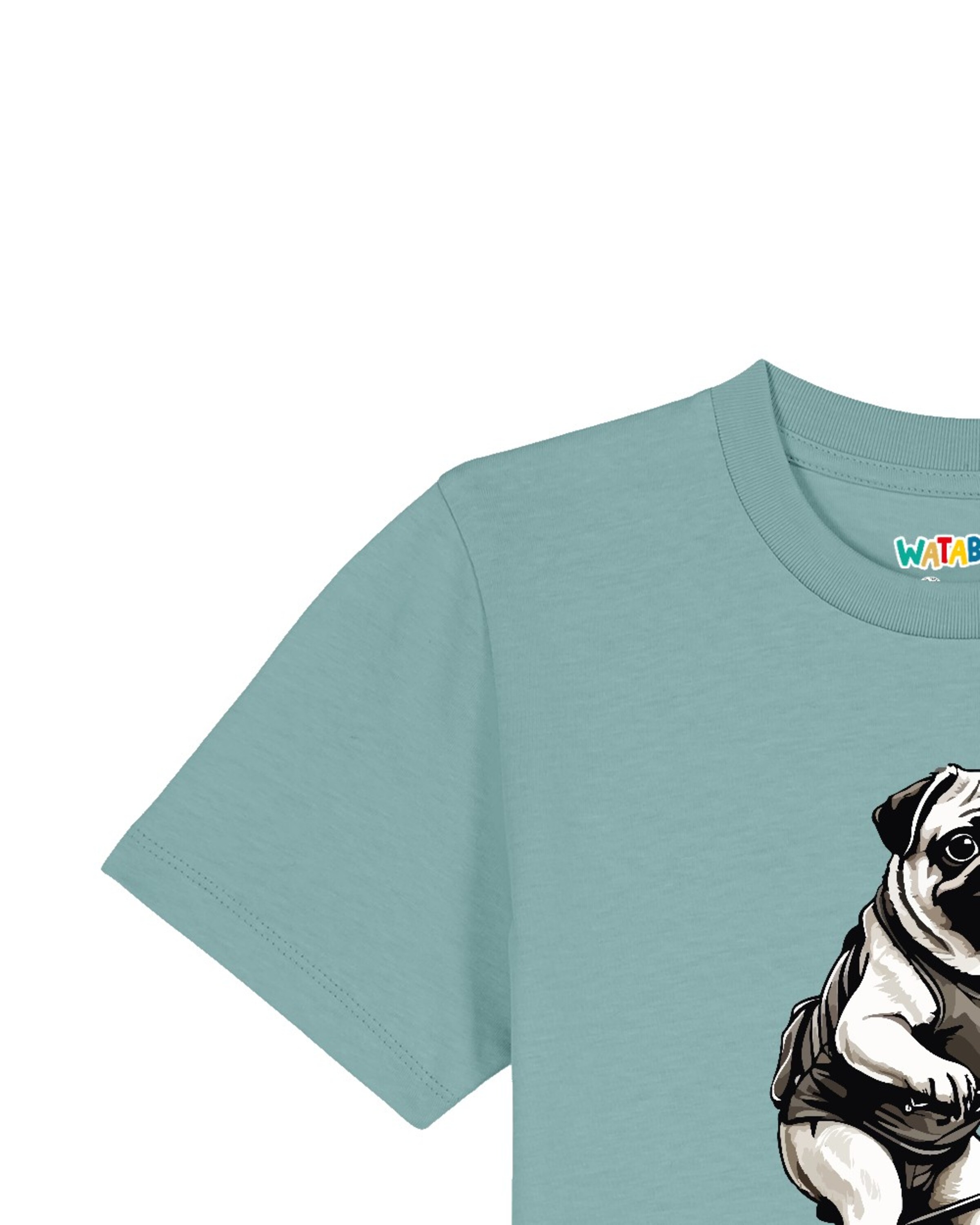 watabout.kids Shirt ' Mops auf Fahrrad ' in Blauw