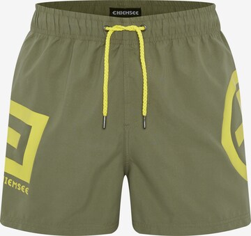 CHIEMSEE Athletic Swim Trunks in Green: front