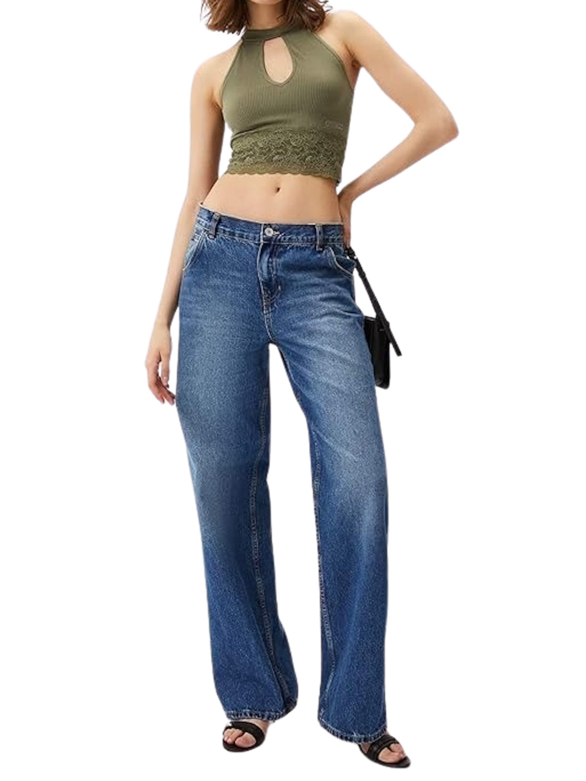 zaļš GUESS Adīts topiņš 'Lila Lace'