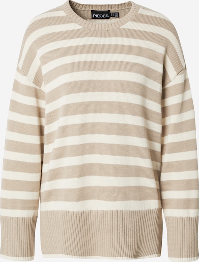 PIECES Pulover 'PCAva' u svijetlobež / tamno bež, Pregled proizvoda