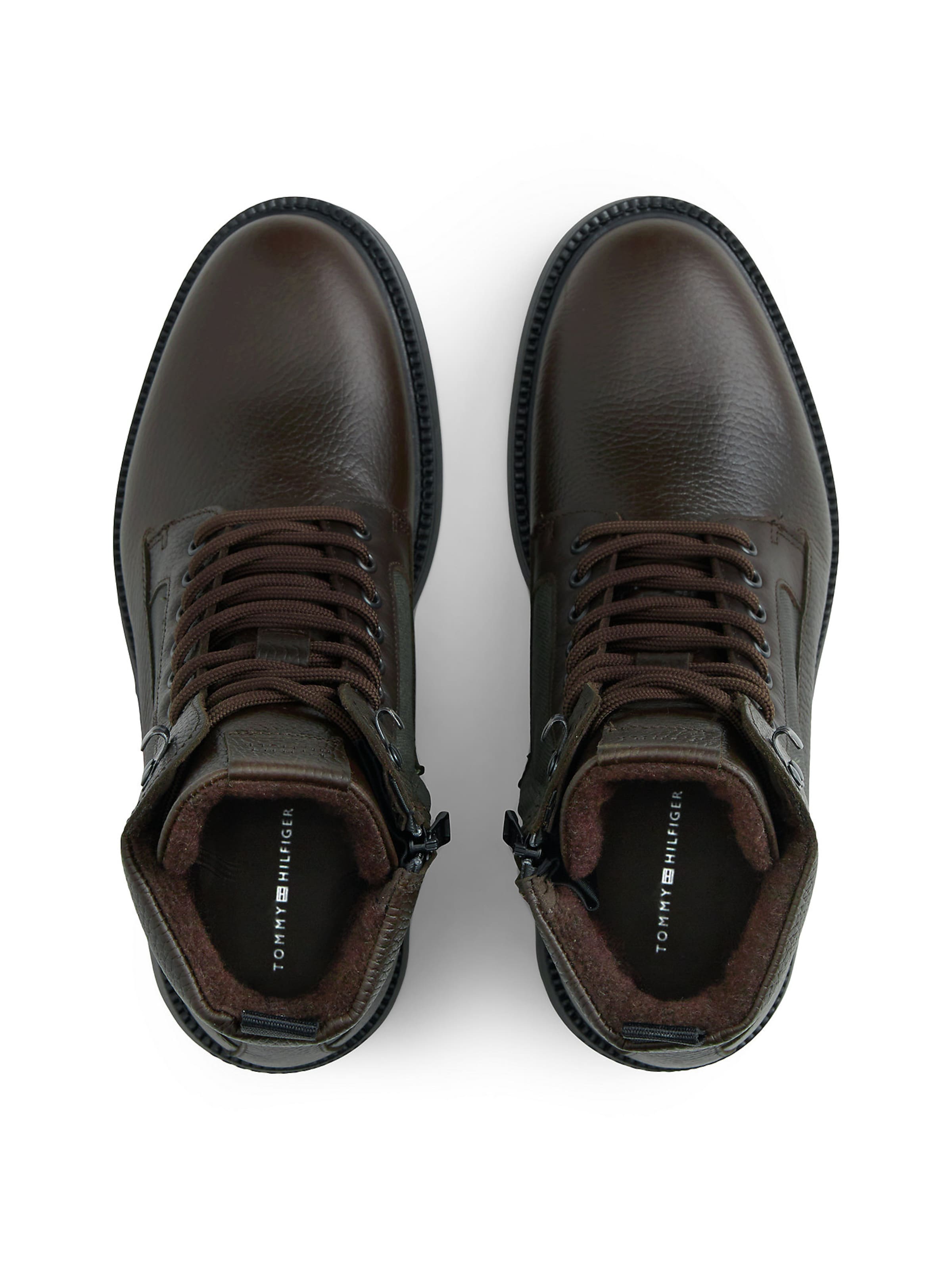 TOMMY HILFIGER Schnürboots in Braun