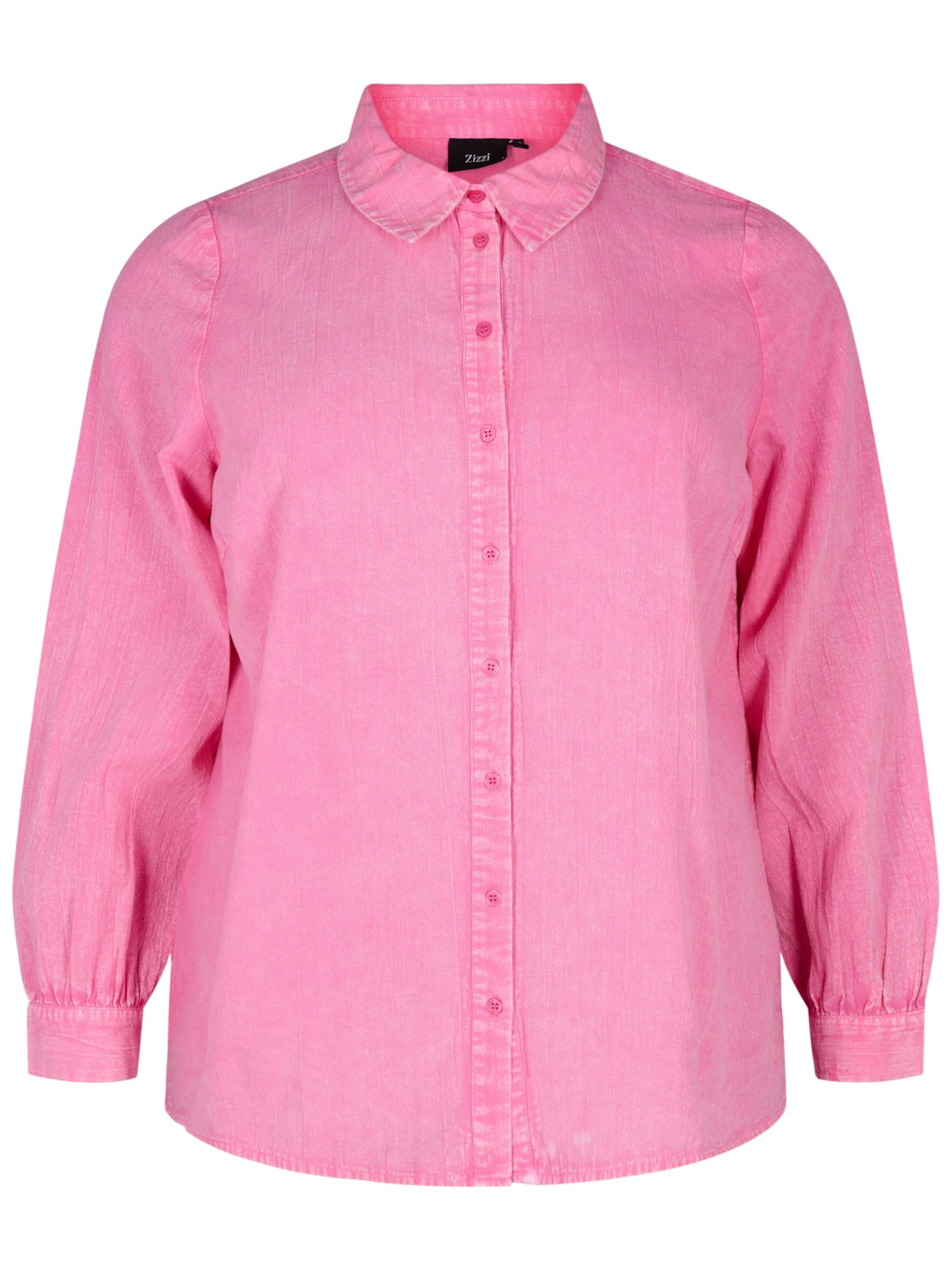 Zizzi Блузка 'Maliak' в Ярко-розовый: спереди