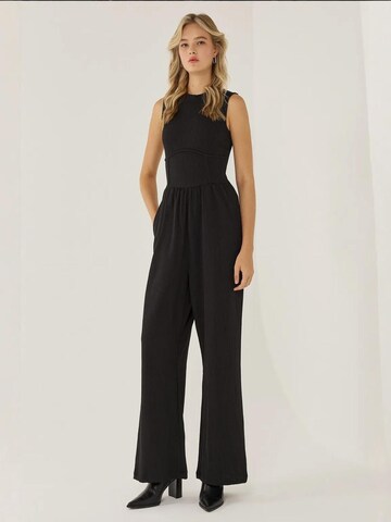 Hiccup Wide Leg Hose in Schwarz: Vorderseite