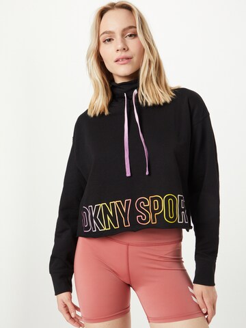 DKNY Performance Athletic Sweatshirt in Black: front