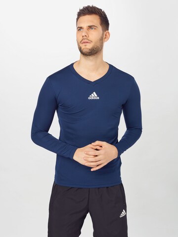 T-Shirt fonctionnel 'Team Base' ADIDAS SPORTSWEAR en bleu : devant