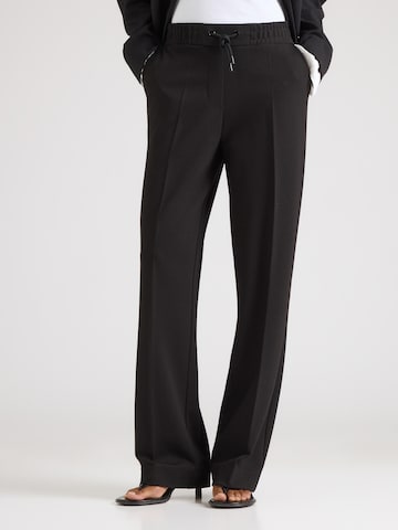 Wide Leg Pantalon à plis monari en noir : devant