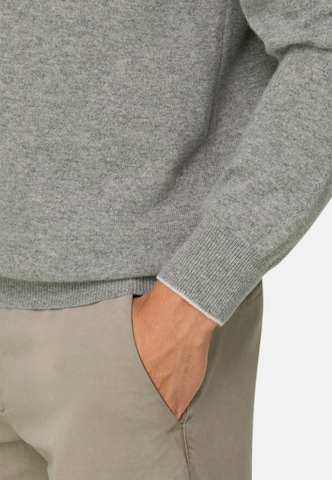 Boggi Milano Gebreid vest in Grijs: voorkant