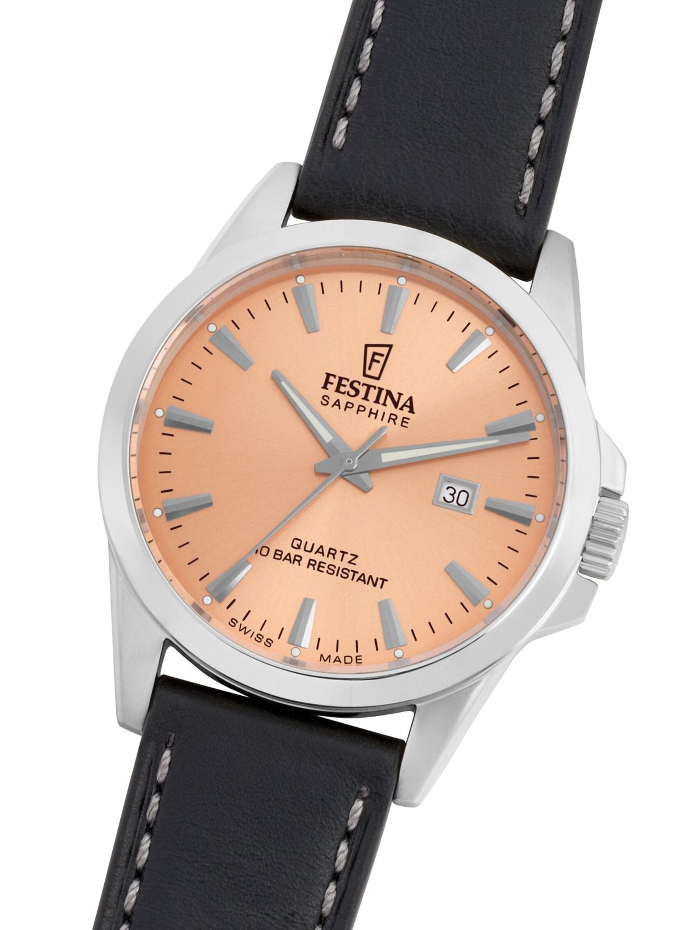 Montre à affichage analogique 'Date watch Classics Swiss Made' FESTINA en marron