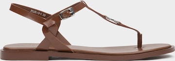 Estro Teenslipper '010-3' in Bruin: voorkant