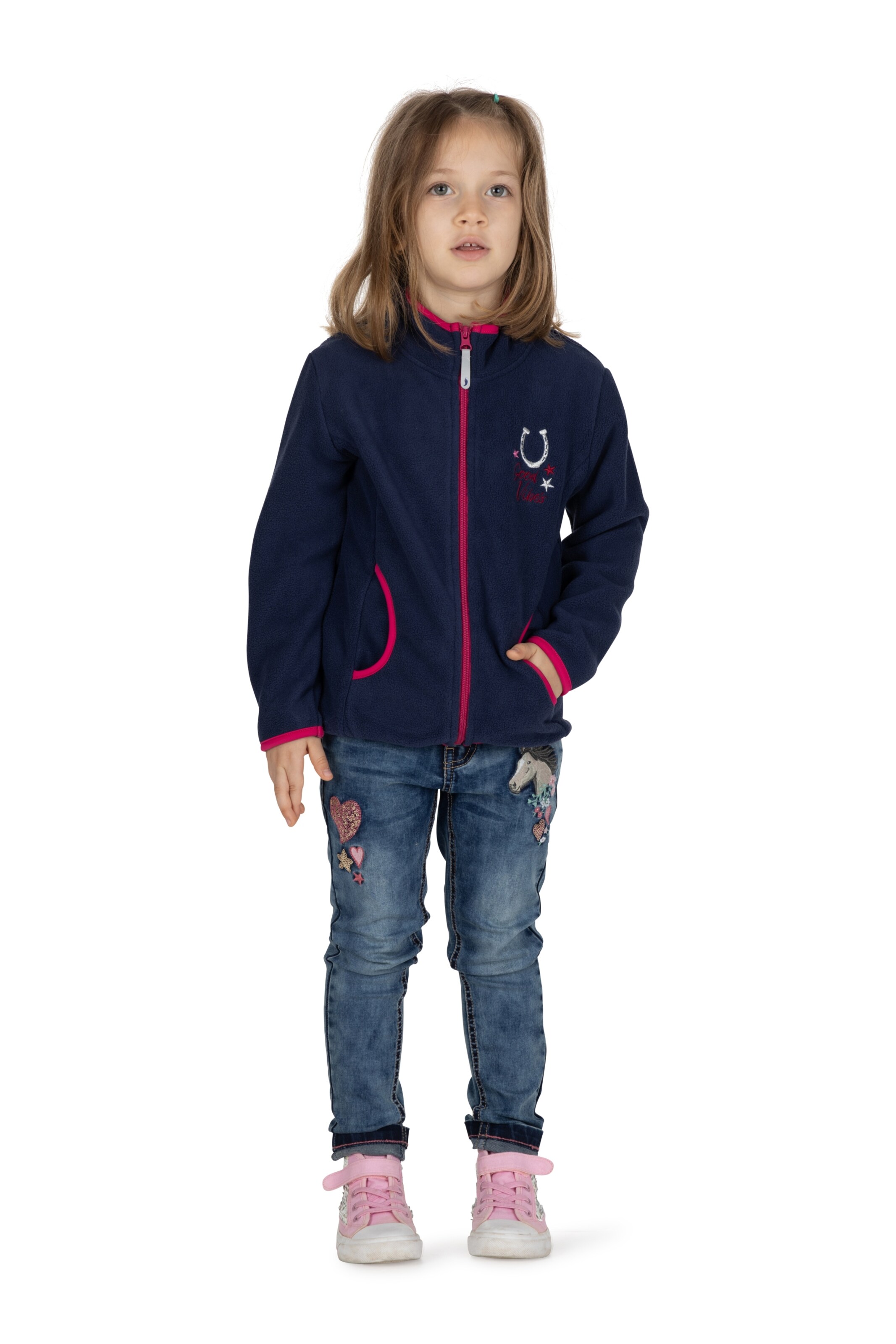 SALT AND PEPPER Fleece Jacket in Blue: front