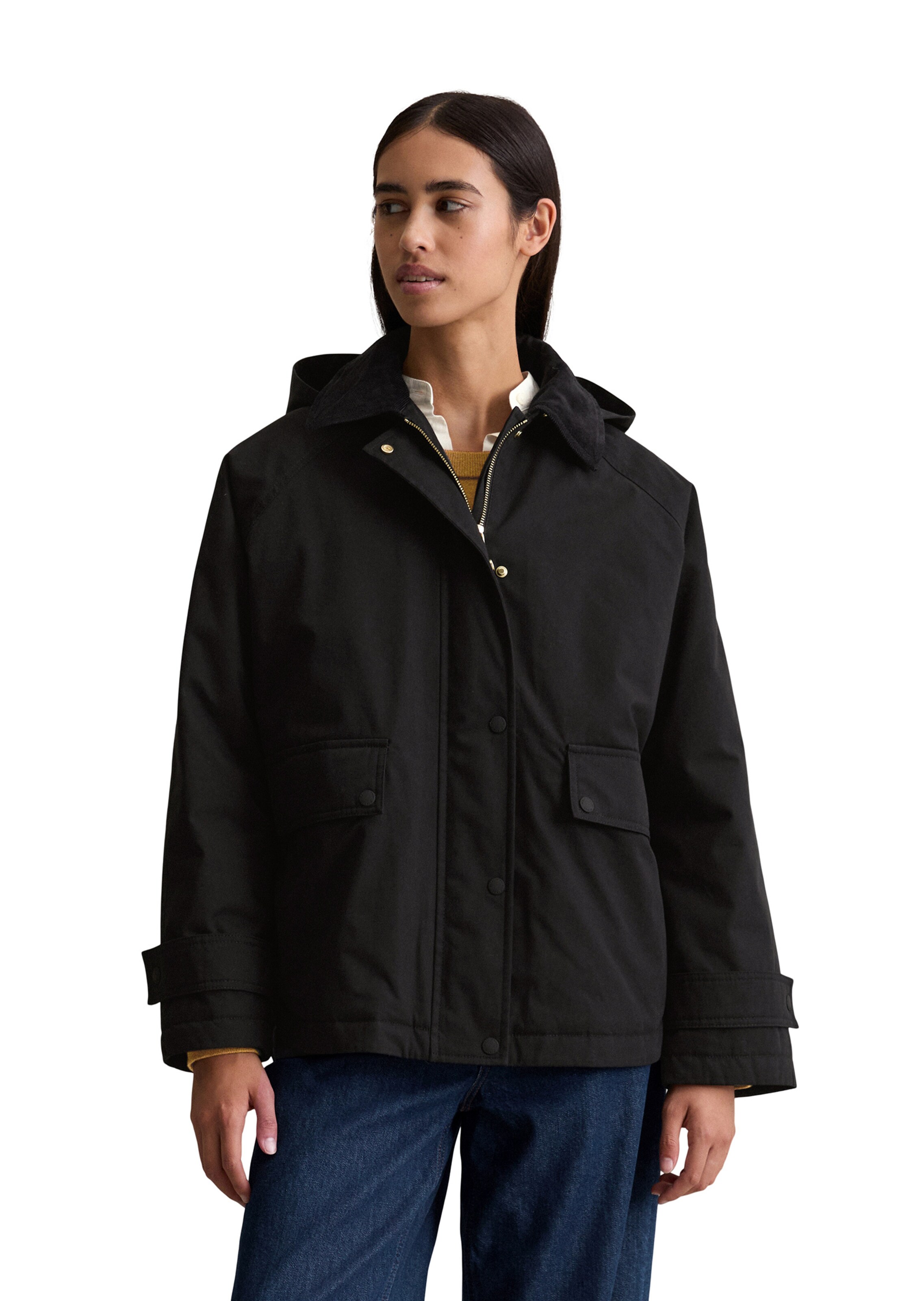 Veste mi-saison Marc O'Polo DENIM en noir : devant