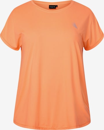 Active by Zizzi Performance Shirt in Orange: front